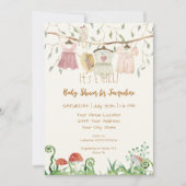 Clotheline Cottcore Bossen Paddenstoelen Girl Kaart (Voorkant)