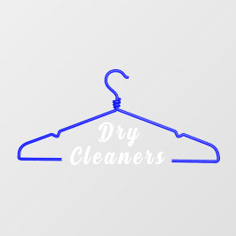 Clothes Hanger Dry Cleaner Business Promo Door  Raamsticker