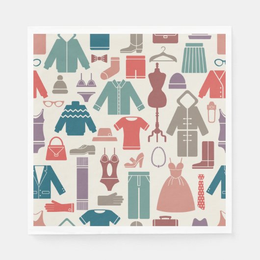 Clothes Icons Napkins Servet (Voorkant)