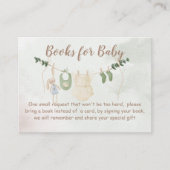 Clothes on a line boho baby shower book request informatiekaartje (Voorkant)