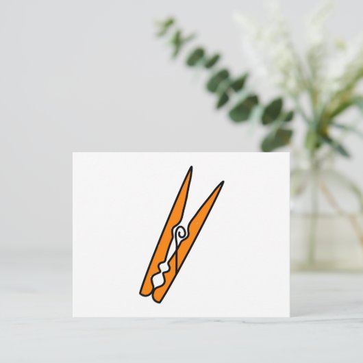 Clothes Peg Briefkaart (Staand voorkant)