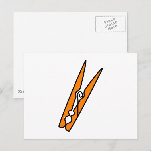 Clothes Peg Briefkaart (Voorkant / Achterkant)