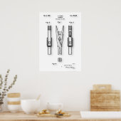 Clothes Pin Patent Poster (Keuken)