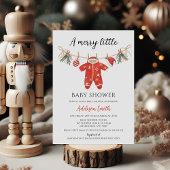Clothes Red Merry Little Baby Shower Baby Shower  Kaart