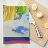 Clothesline Art Heldere Gekleurde Wasserij Theedoek (Quarter Fold)