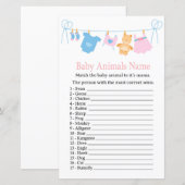 Clothesline Baby Animals Name Game (Voorkant / Achterkant)