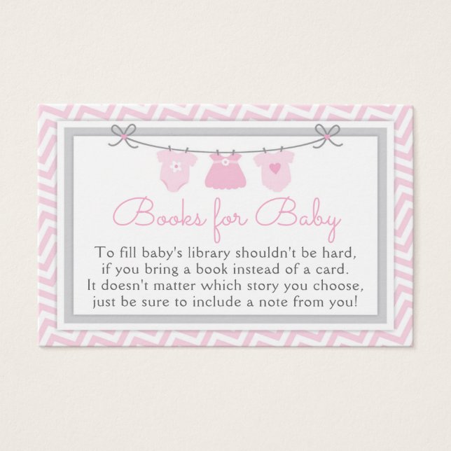 Clothesline Baby shower Boek Aanvraag Kaart (Voorkant)
