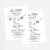 Clothesline baseball baby shower invitation  kaart