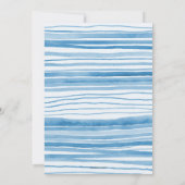 Clothesline Blue Boy Baby Shower Kaart (Achterkant)