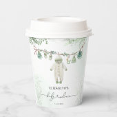 Clothesline Boho Sage Green Baby shower Papieren Bekers (Achterkant)
