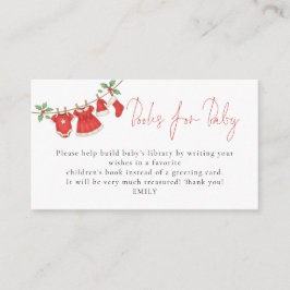 Clothesline Christmas Books For Baby Shower  Informatiekaartje
