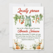 Clothesline Garden Theme Lokaal geteeld Baby showe Kaart (Voorkant)