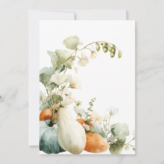 Clothesline Garden Theme Lokaal geteeld Baby showe Kaart (Achterkant)