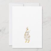 Clothesline Goose Nest Baby Shower Invitation Kaart (Achterkant)