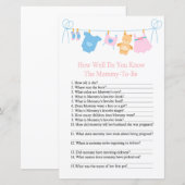 Clothesline Hoe goed ken je het baby shower spel? (Voorkant / Achterkant)