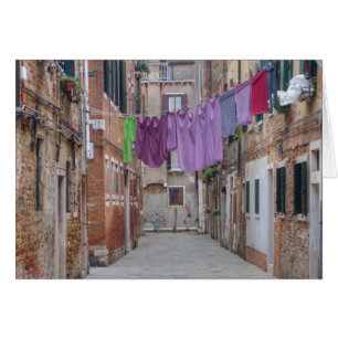 Clothesline in Venetië , Italië