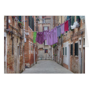 Clothesline in Venetië , Italië