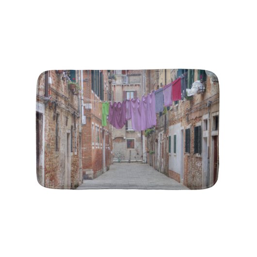 Clothesline in Venetië , Italië Badmat (Voorkant)