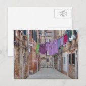 Clothesline in Venetië , Italië Briefkaart (Voorkant / Achterkant)