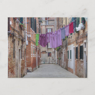 Clothesline in Venetië , Italië Briefkaart