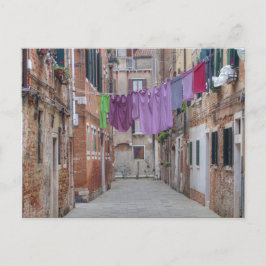 Clothesline in Venetië , Italië Briefkaart