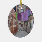 Clothesline in Venetië , Italië Keramisch Ornament (Rechts)