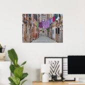 Clothesline in Venetië , Italië Poster (Thuiskantoor)