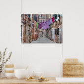 Clothesline in Venetië , Italië Poster (Keuken)