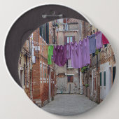 Clothesline in Venetië , Italië Ronde Button 6,0 Cm (Voorkant /achterkant)