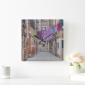 Clothesline in Venetië , Italië Vierkante Klok (Huis)