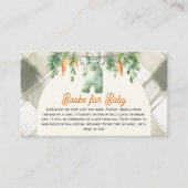 Clothesline Lokaal geteeld Baby shower Book Reques Informatiekaartje (Voorkant)