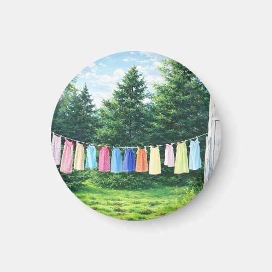 Clothesline Magnet | Nostalgic Laundry Line (Voorkant)