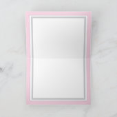 Clothesline Pink Grey Girl Baby shower Bedankkaart (Binnen)