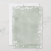 Clothesline Sage Green Cold Outside Baby Shower Kaart (Achterkant)