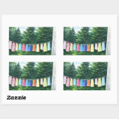 Clothesline Sticker | Nostalgic Laundry Line (Vel)