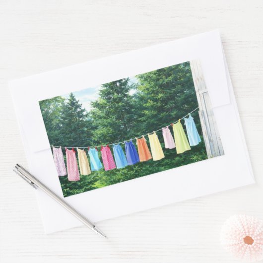 Clothesline Sticker | Nostalgic Laundry Line (Envelop)