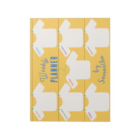 Clothesline Weekplanner to Do List Notitieblok (Linkerzijde)