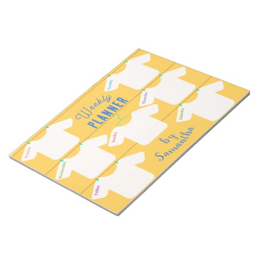 Clothesline Weekplanner to Do List Notitieblok (Schuin)