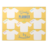 Clothesline Weekplanner to Do List Notitieblok (Voorkant)