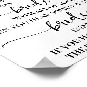 Clothespin Eucalyptus Goud Vrijgezellenfeest Spel  Poster (Hoek)