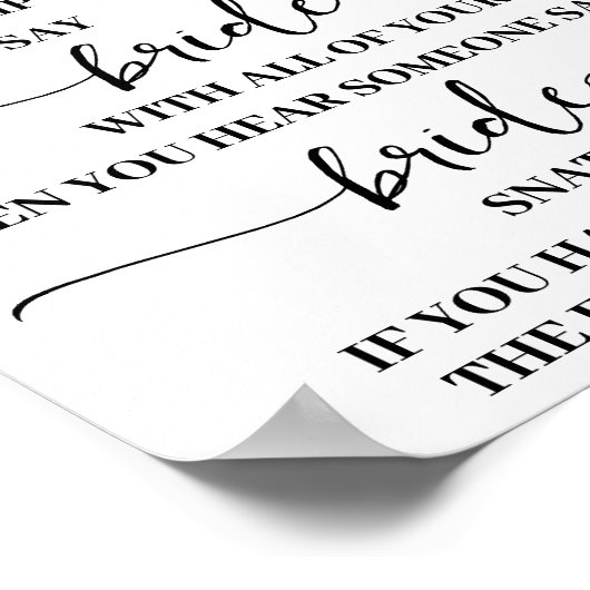 Clothespin Eucalyptus Goud Vrijgezellenfeest Spel  Poster (Hoek)