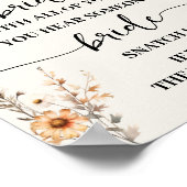 Clothespin Herfst Wildflower Vrijgezellenfeest Spe Poster (Hoek)