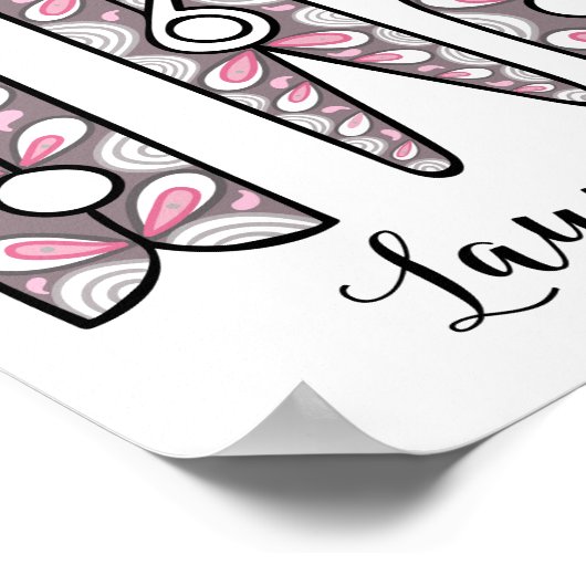 Clothespin Laundry Room Wall Art Poster (Hoek)