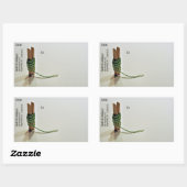 Clothespin RicRac Rack Craft Shipping Rechthoekige Sticker (Vel)