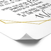 Clothespin vrijgezellenfeest greenery gold game si poster (Hoek)