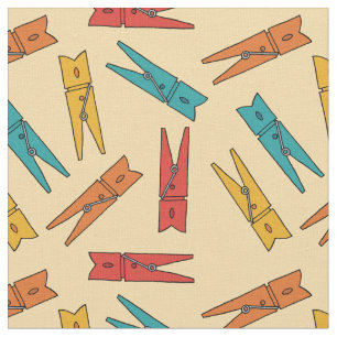 Clothespins Waskamer Gepattereerd Stof