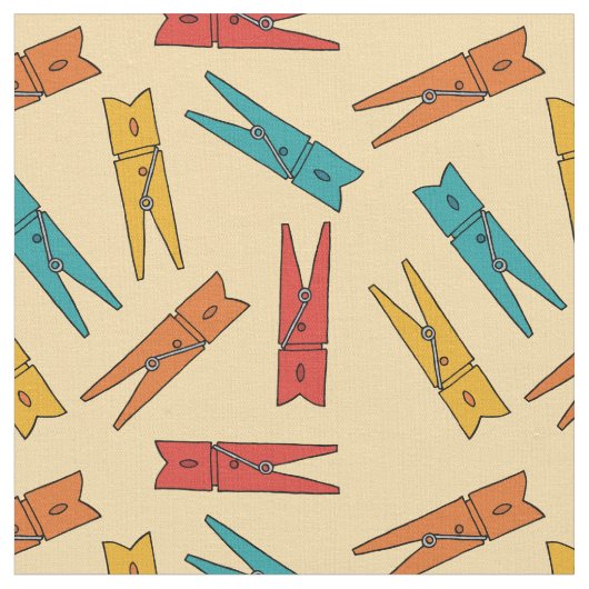 Clothespins Waskamer Gepattereerd Stof (Close Up)