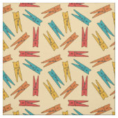 Clothespins Waskamer Gepattereerd Stof (Swatch)