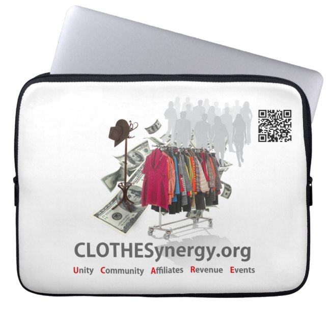 CLOTHESynergy - laptophoes van 13 inch Laptop Sleeve (Voorkant)