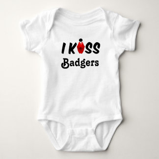 Clothing Baby I Kiss Badgers Romper